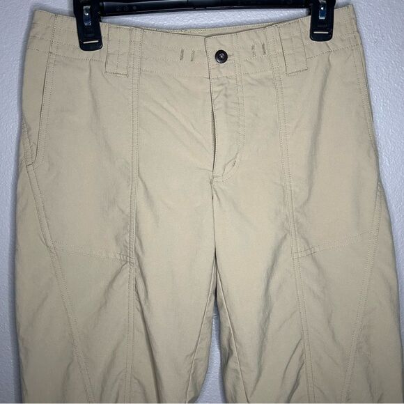 Patagonia Inter-Continental khaki cropped capri hiking pants womens size small 6 - Picture 2 of 10